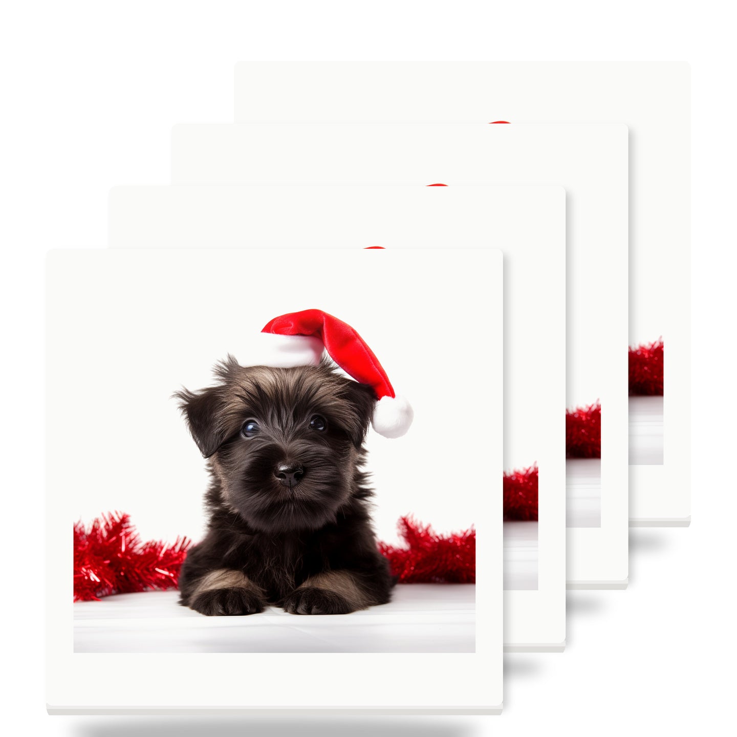 Skye Terrier Puppy ceramic coasters set of 4