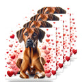 Rhodesian Ridgeback ceramic coasters set of 4