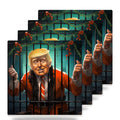 Festive Jailhouse Garland ceramic coasters set of 4