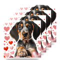 Bluetick Coonhound ceramic coasters set of 4
