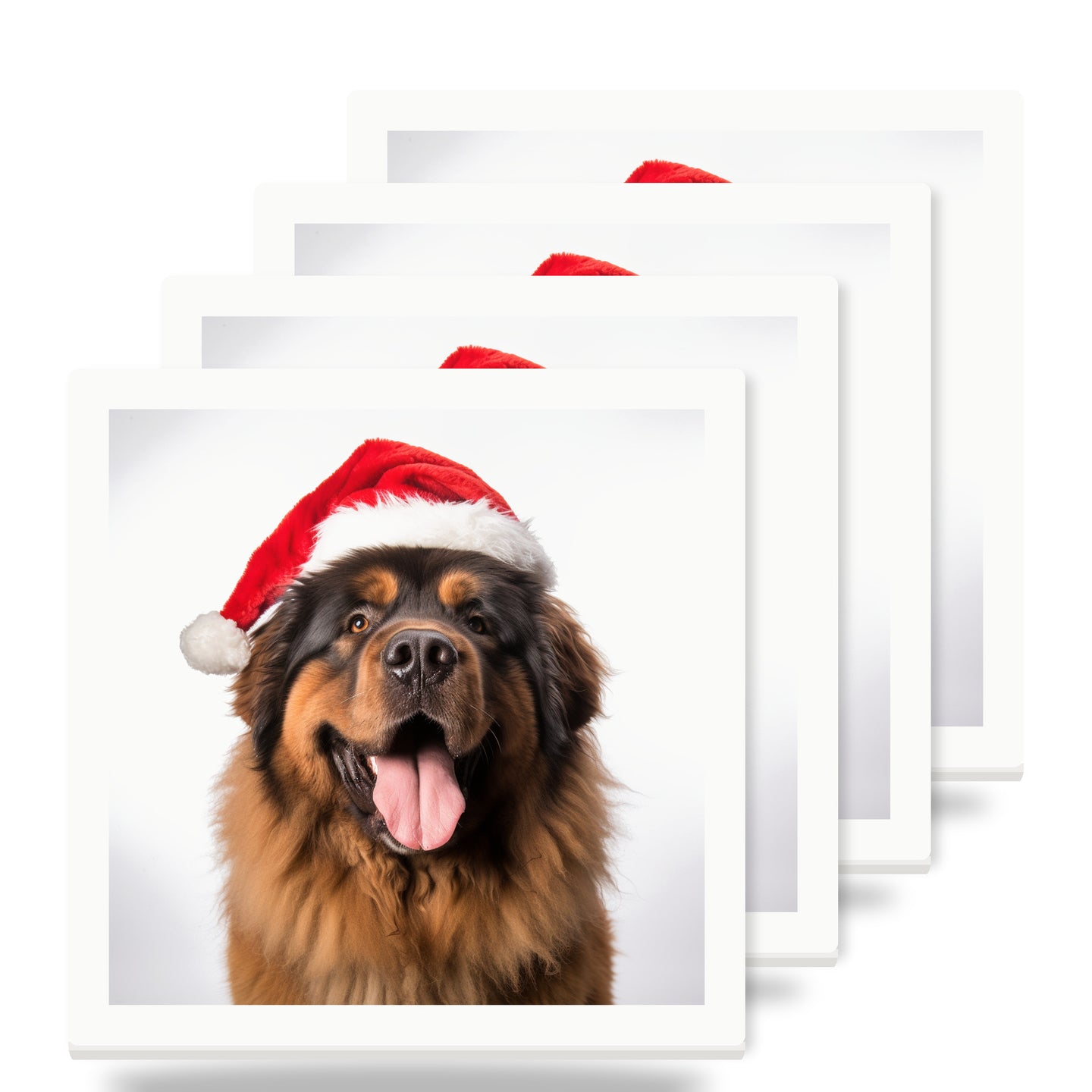 Tibetan Mastiff ceramic coasters set of 4