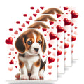 Beagle ceramic coasters set of 4