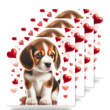 Beagle ceramic coasters set of 4