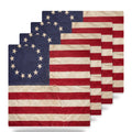 Betsy Ross 13-Star Flag ceramic coasters set of 4