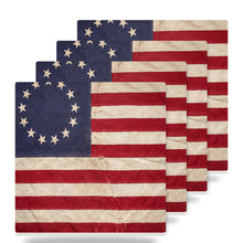 Betsy Ross 13-Star Flag ceramic coasters set of 4
