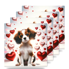 Cavalier King Charles Spaniel ceramic coasters set of 4