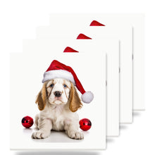 Clumber Spaniel Puppy ceramic coasters set of 4
