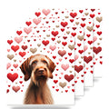 Wirehaired Vizsla ceramic coasters set of 4