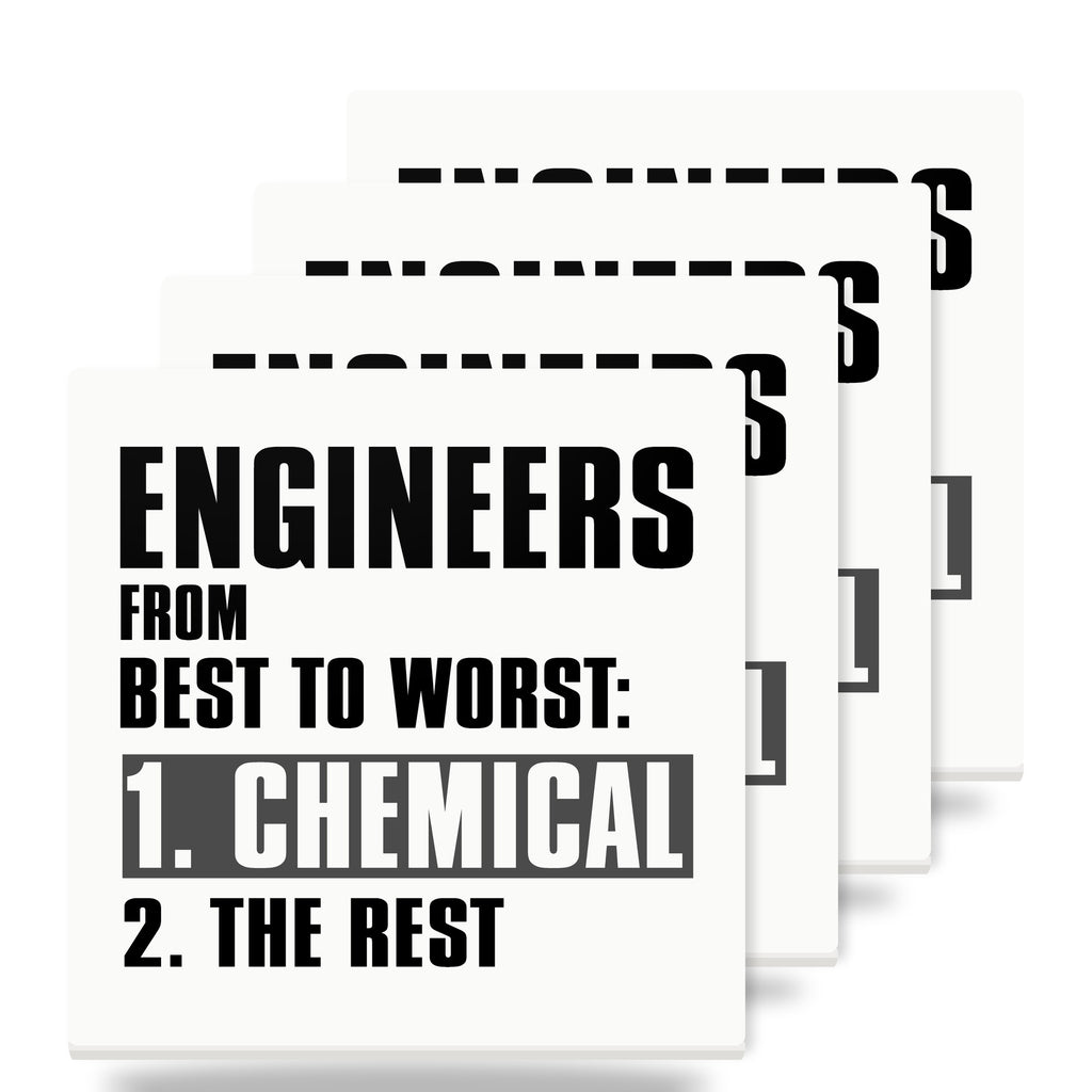 Chemical Engineers are the Best ceramic coasters set of 4