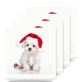 Maltese Puppy ceramic coasters set of 4