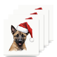 Belgian Malinois Puppy Drawing ceramic coasters set of 4