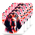 Bloodhound ceramic coasters set of 4