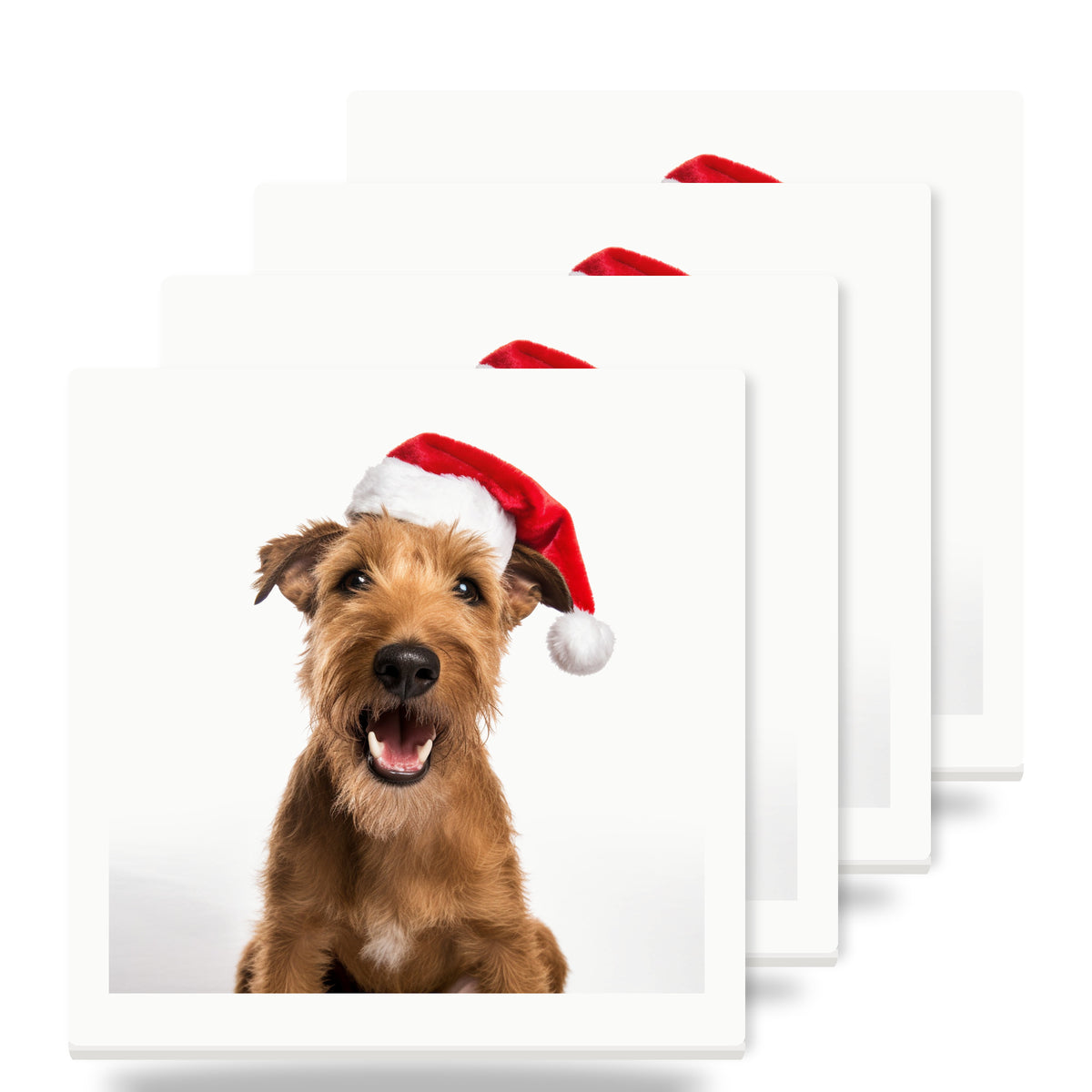 Irish Terrier ceramic coasters set of 4