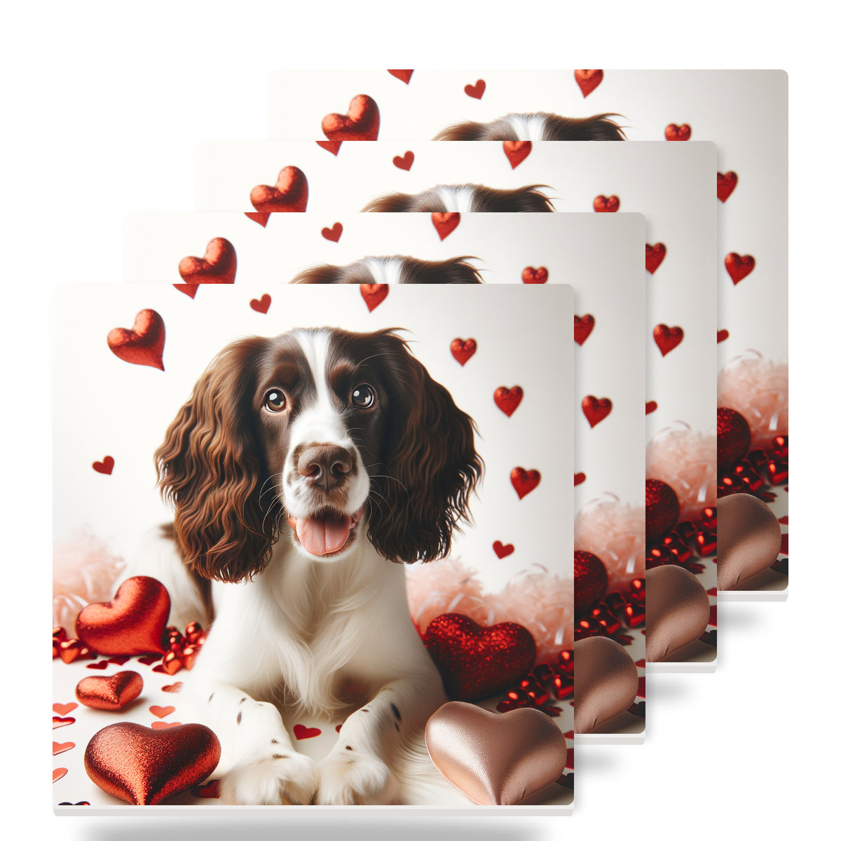 English Springer Spaniel ceramic coasters set of 4
