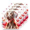 Weimaraner ceramic coasters set of 4