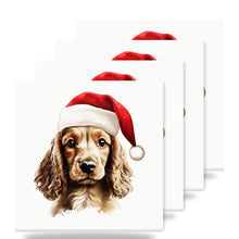 English Cocker Spaniel Puppy Drawing ceramic coasters set of 4