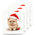 Pomeranian Puppy Drawing ceramic coasters set of 4