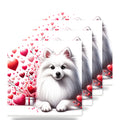 American Eskimo Dog ceramic coasters set of 4