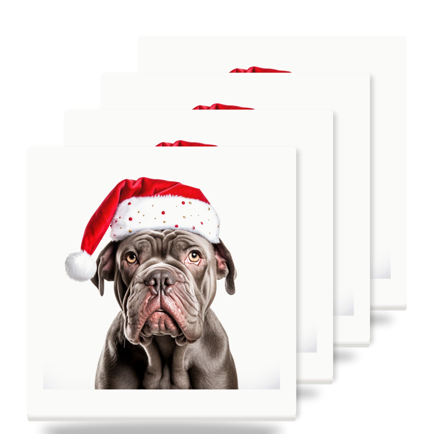 Neapolitan Mastiff ceramic coasters set of 4