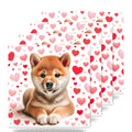 Shiba Inu ceramic coasters set of 4