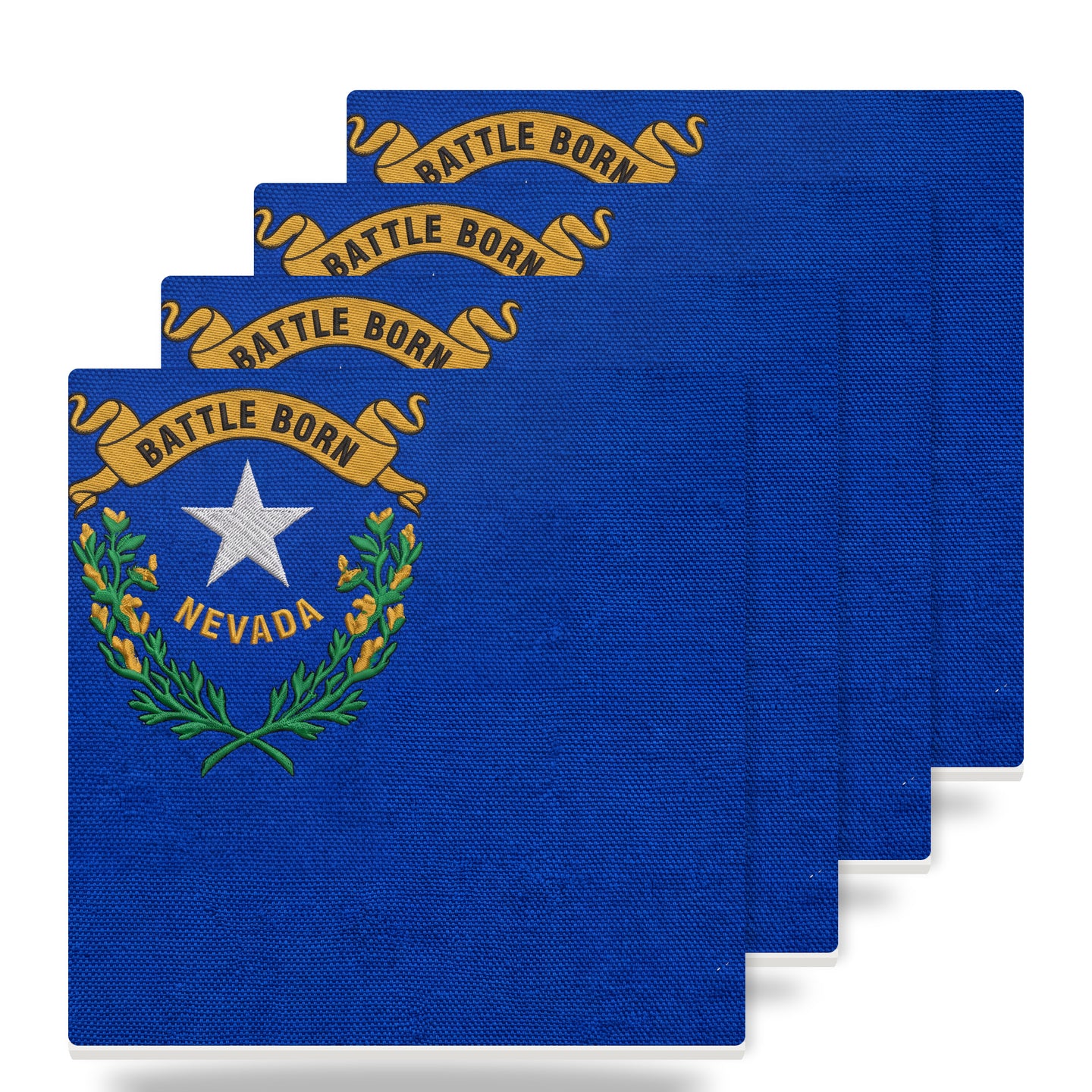 Nevada State Flag ceramic coasters set of 4
