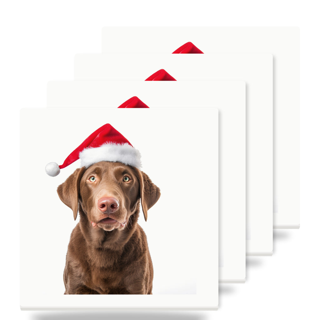 Chesapeake Bay Retriever ceramic coasters set of 4