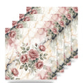 Vintage Rose Bouquet ceramic coasters set of 4