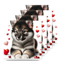 Keeshond ceramic coasters set of 4