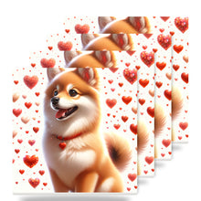Shiba Inu ceramic coasters set of 4
