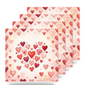 Valentine Hearts ceramic coasters set of 4