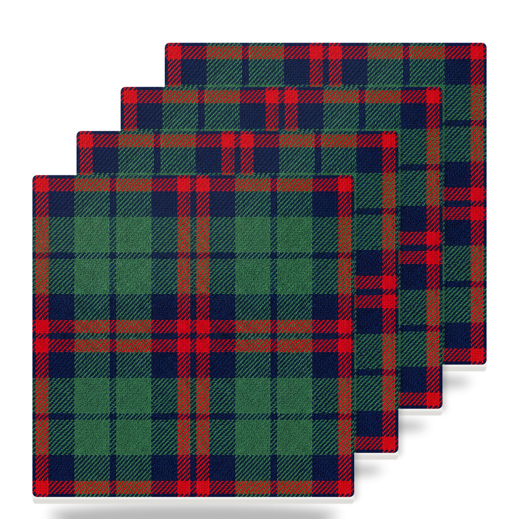 Tartan Plaid ceramic coasters set of 4
