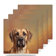 Great Dane Portrait ceramic coasters set of 4
