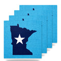 Minnesota State Flag ceramic coasters set of 4