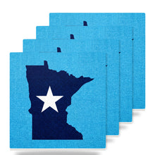 Minnesota State Flag ceramic coasters set of 4