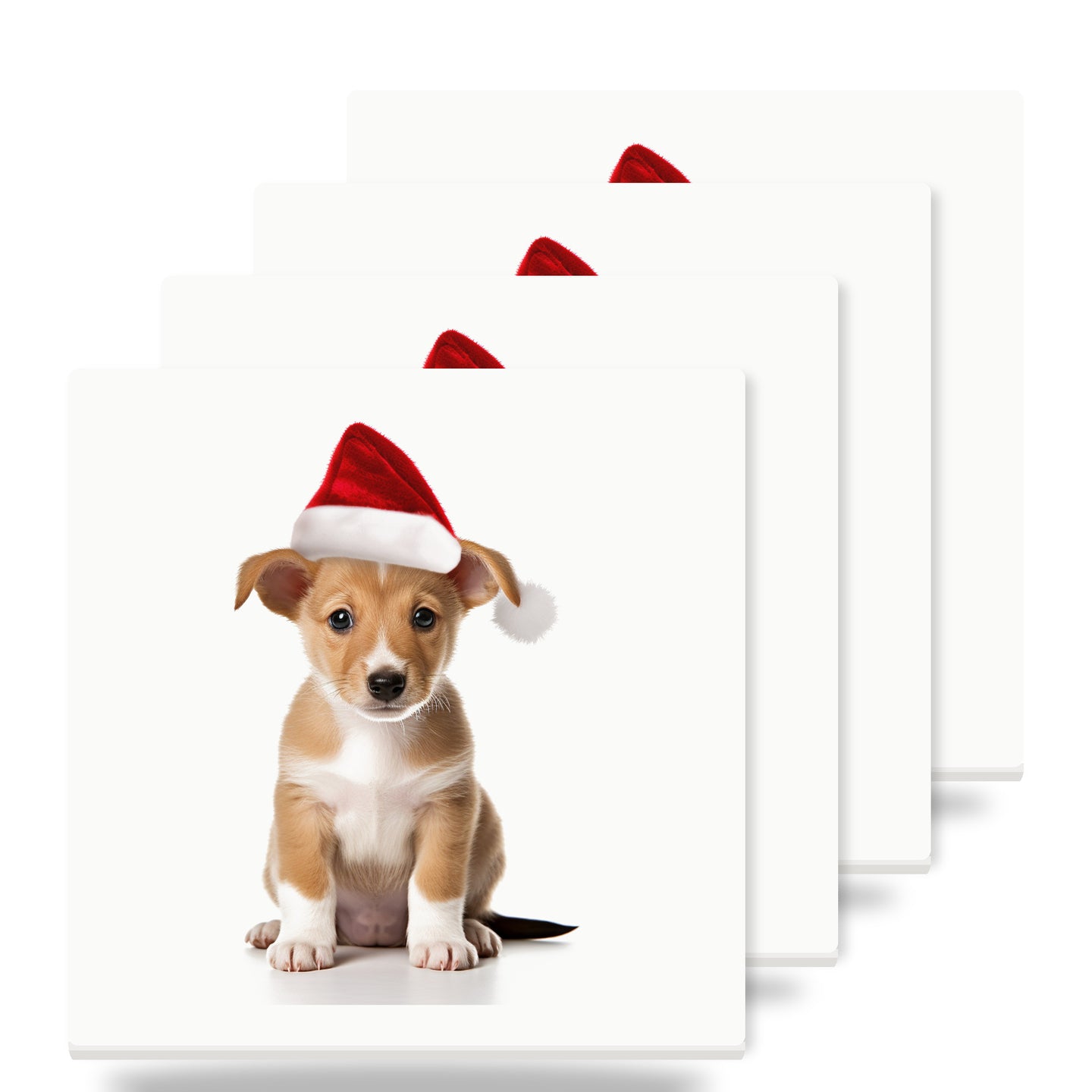 Portuguese Podengo Pequeno Puppy ceramic coasters set of 4
