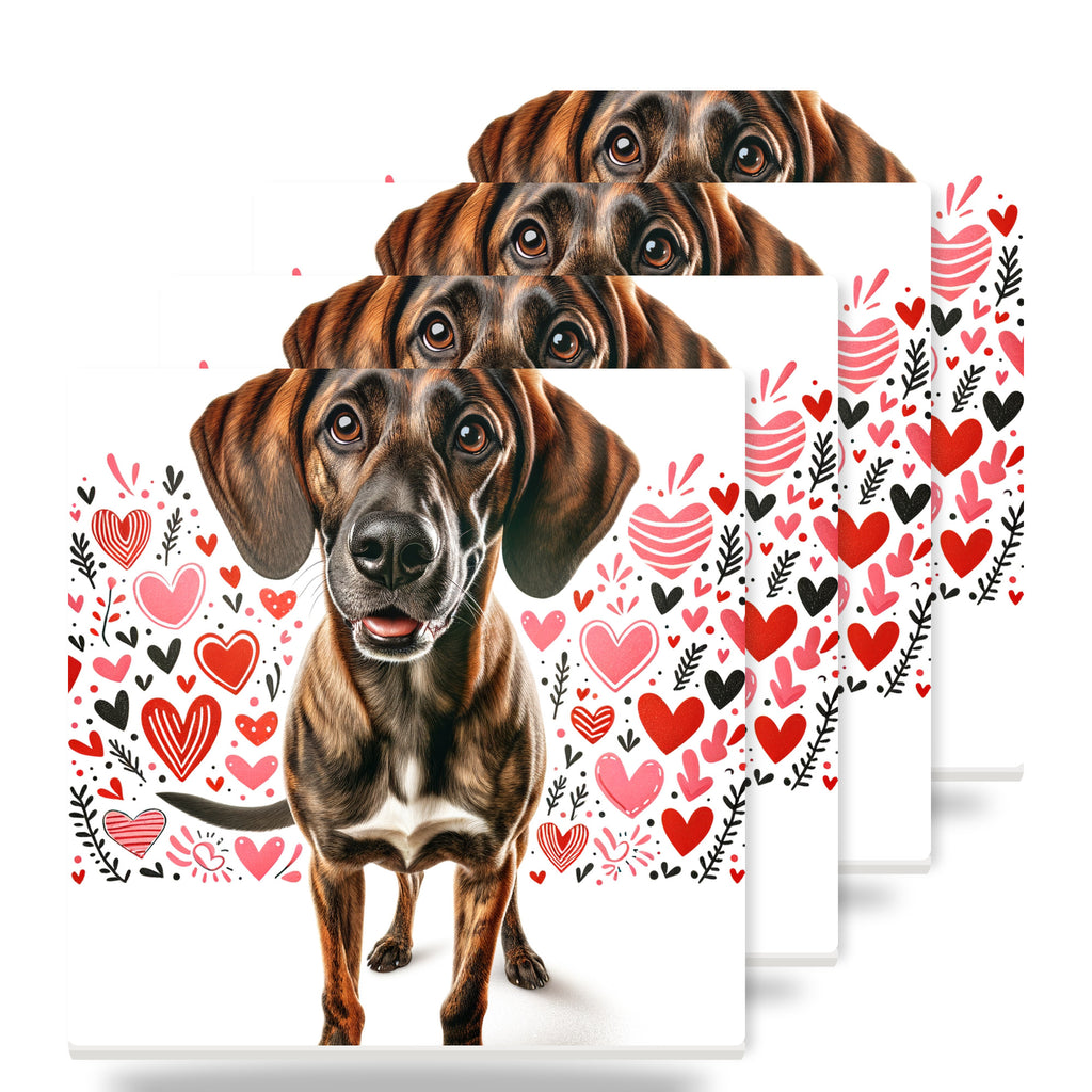 Rhodesian Ridgeback ceramic coasters set of 4