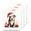 American Staffordshire Terrier Puppy Drawing ceramic coasters set of 4