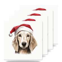 Saluki Puppy Drawing ceramic coasters set of 4