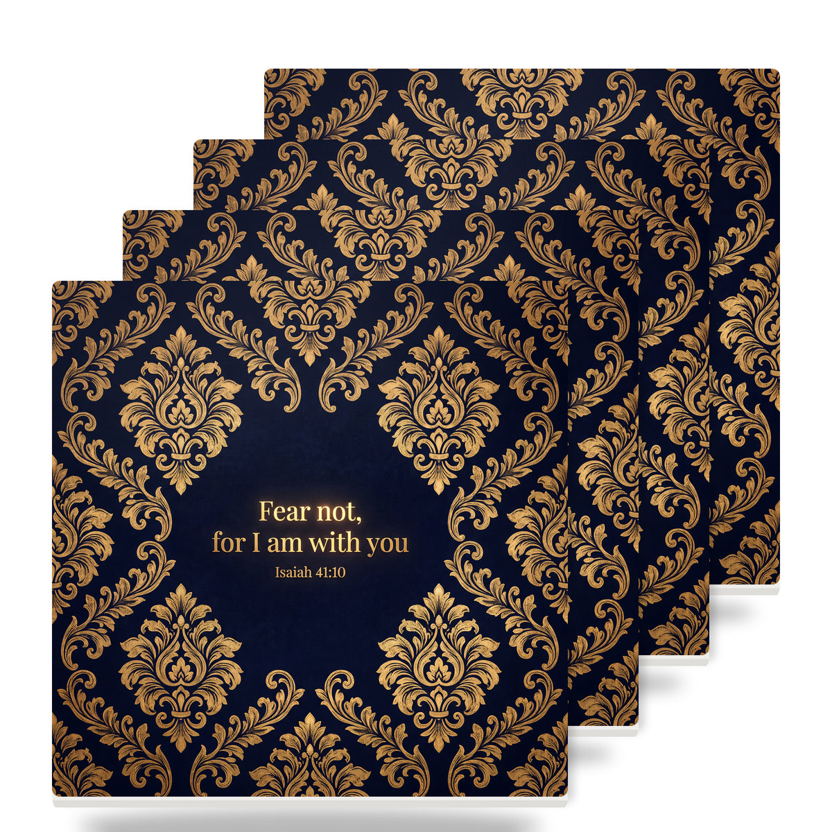 Isaiah 41:10 ceramic coasters set of 4