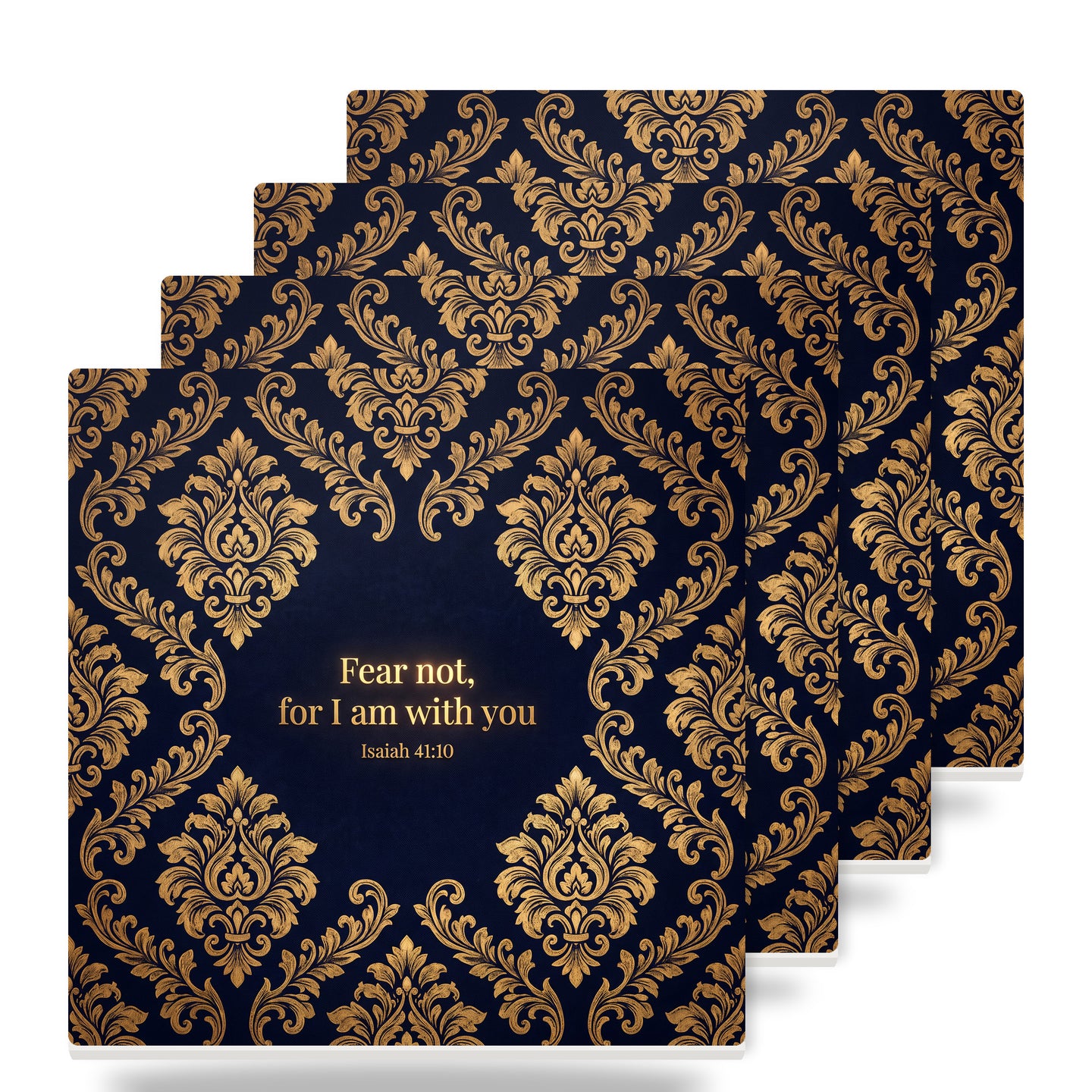 Isaiah 41:10 ceramic coasters set of 4