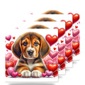 Beagle ceramic coasters set of 4