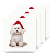 Bichon Frise ceramic coasters set of 4