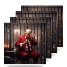 Red Cellblock Santa ceramic coasters set of 4