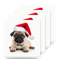 Pug Puppy ceramic coasters set of 4