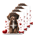 Portuguese Water Dog ceramic coasters set of 4