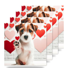 Russell Terrier ceramic coasters set of 4