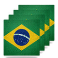 Brazil Flag Pride ceramic coasters set of 4