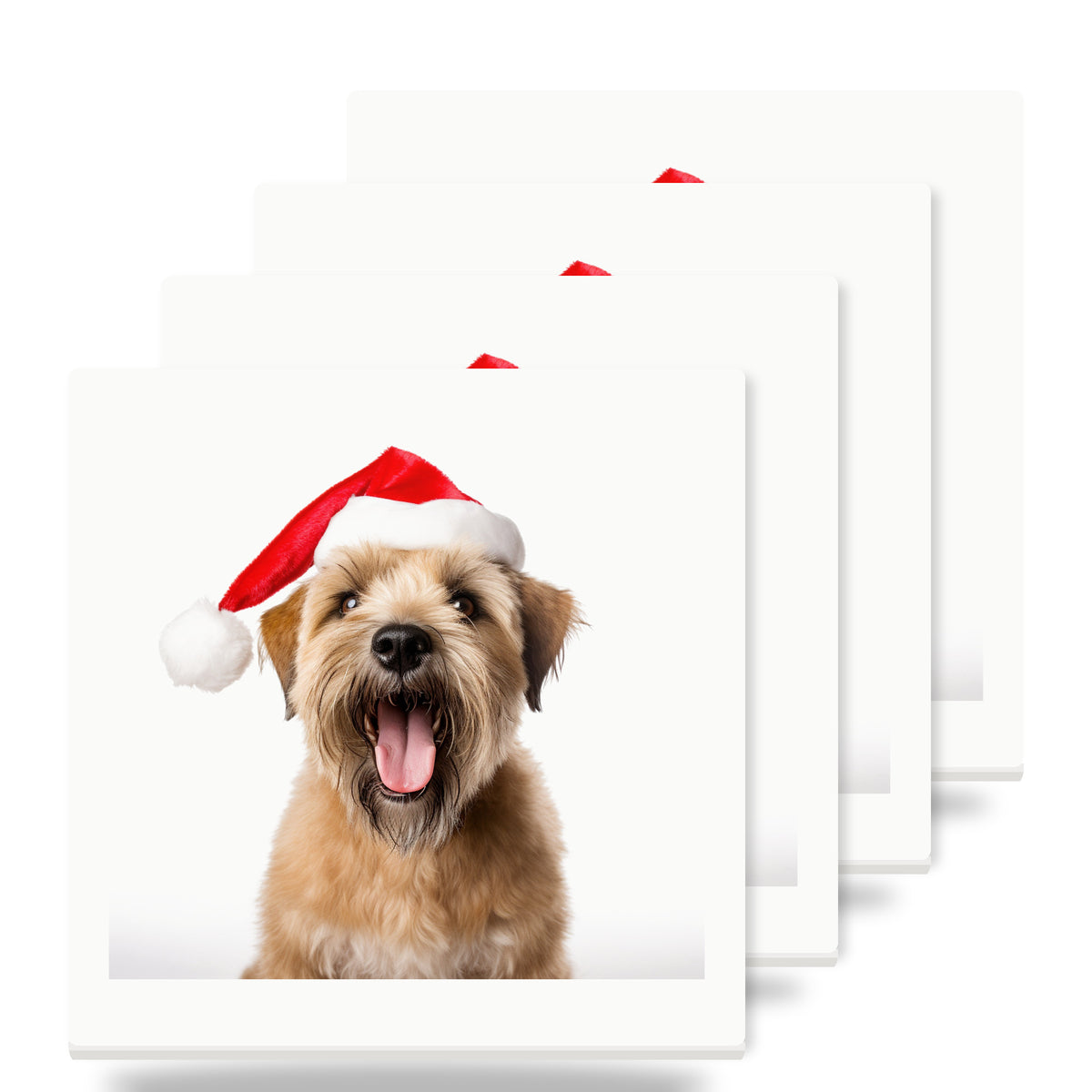 Soft Coated Wheaten Terrier ceramic coasters set of 4