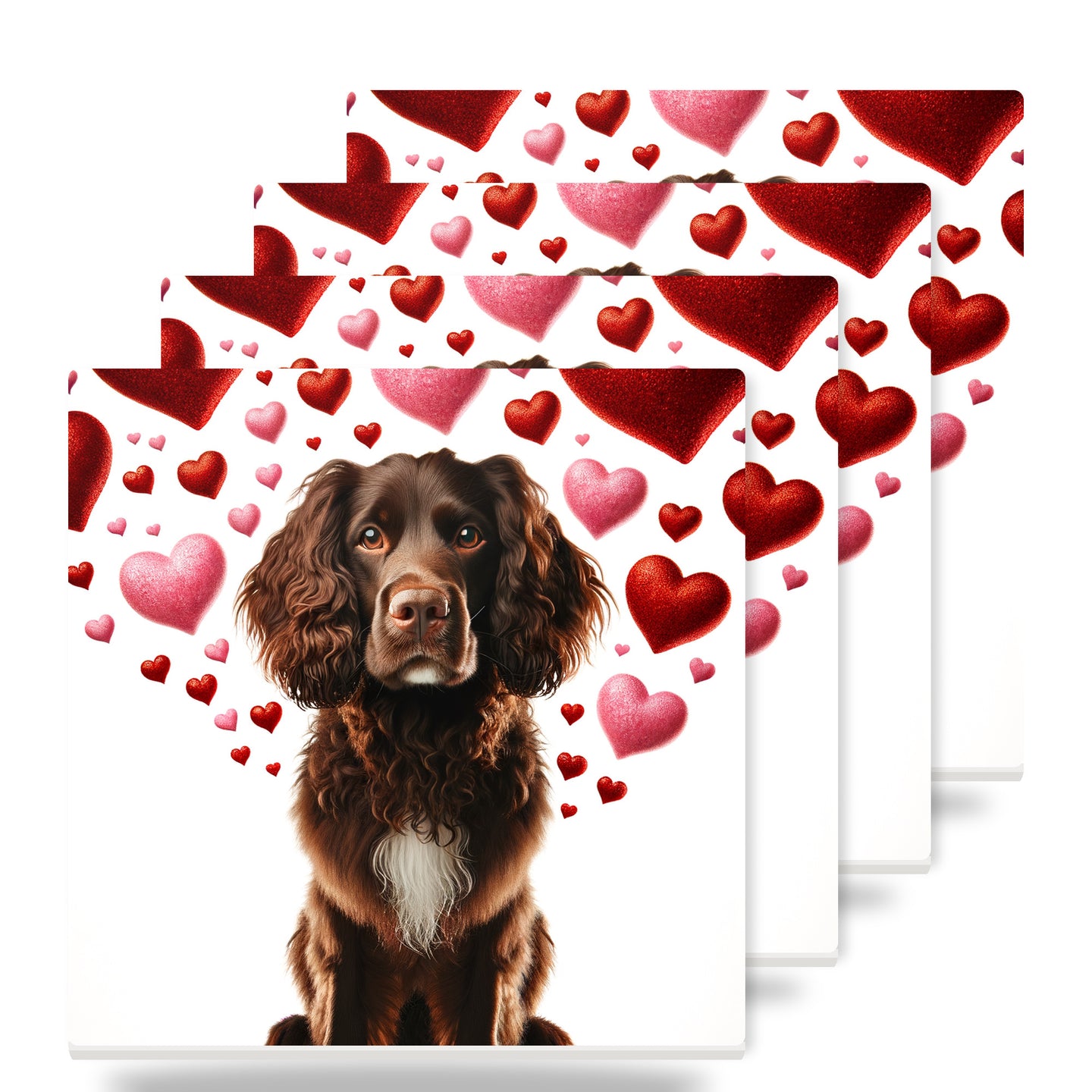 Boykin Spaniel ceramic coasters set of 4