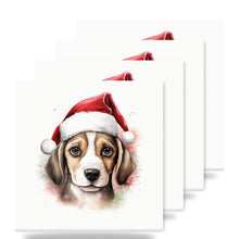 Beagle Puppy Drawing ceramic coasters set of 4